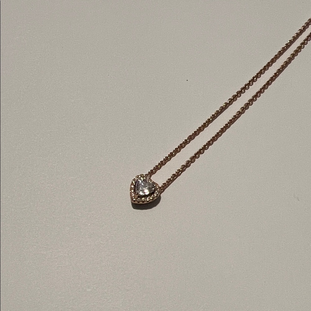 Rose Gold Heart Pendant Necklace